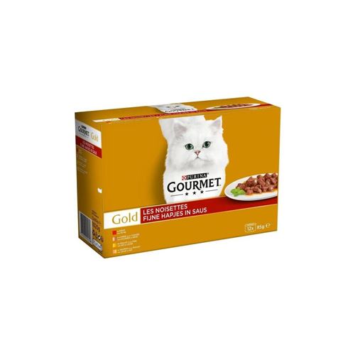 Gourmet Gold 12-Pack Délicatesse en sauce pour chat 48 x 85 gram 