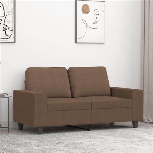 VIDAXL - Canapé 2 places - 120 cm - Marron - Image 2