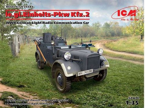 Le.gl.einheitz-pkw Kfz.2,wwii Germanligh Radio Communication Car- 1:35e - Icm