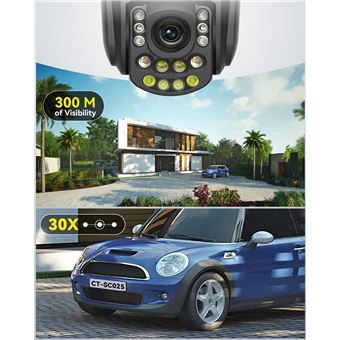 Ctronics 30X Zoom Optique 5MP Caméra Surveillance WiFi Extérieure