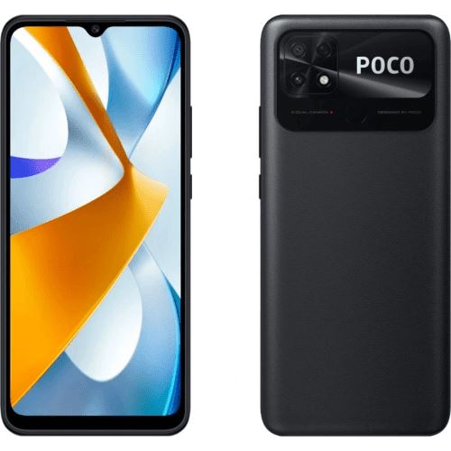 Xiaomi POCO C40 - 4G smartphone - double SIM - RAM 3 Go / Mémoire interne 32 Go - microSD slot - 6.71 - 1650 x 720 pixels - 2x caméras arrière 13 MP, 2 MP - front camera 5 MP - noir électrique