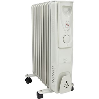 Voltman - Radiateur mobile bain d'huile 2000W - Blanc - 1