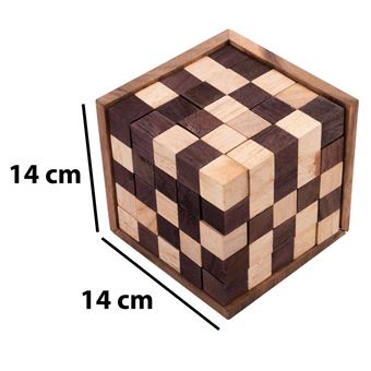 Casse-Tête Plateau Fractal – Puzzle Bois Dur Hilbert Curve, 25 Pièces, Labyrinthe 3D Pour Adultes