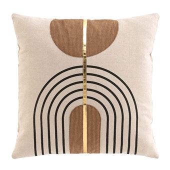 Coussin Déco Imprimé "Spyro" 45x45cm Naturel - 1