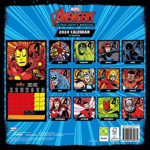 Calendrier Avengers Beyond Earth's Mightiest (2024) Marvel 30 x 30