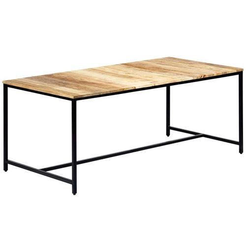 vidaXL Table à dîner 180x90x75 cm Bois de manguier massif brut