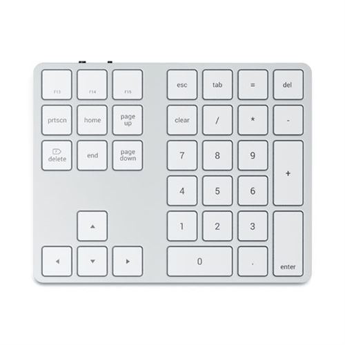 Satechi Bluetooth Extended Keypad - Pavé numérique - Bluetooth - argent