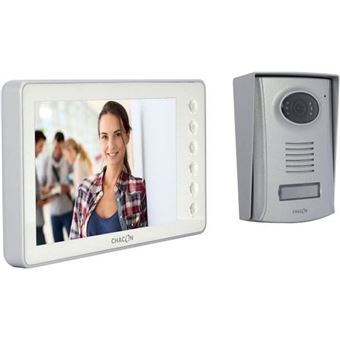 Videophone Chacon 2 Fils 7'' - Blanc - Ip44 - Vision Nocturne - Garantie 2 Ans - 1