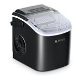 Ecozy Machine à Glaçons Portable 12kg/24H - 9 Glaçons en 6 Minutes - 2 tailles de glaçon - Silence - Fonction Autonettoyante - Noir