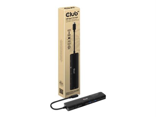 Club 3D USB Type C 7-in-1 Hub - Station d'accueil - USB-C 3.2 - HDMI - GigE