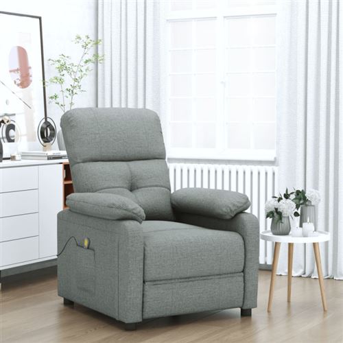 Non Communiqué Gris Fauteuil De Massage Foncé Tissu