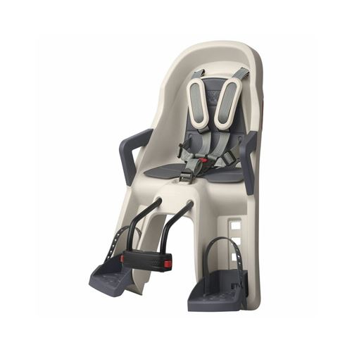 Siège de vélo avant POLISPORT Guppy Mini fixation tube de direction - crème/gris