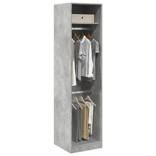 Garde robe Gris béton 50 x 50 x 200 cm Aggloméré