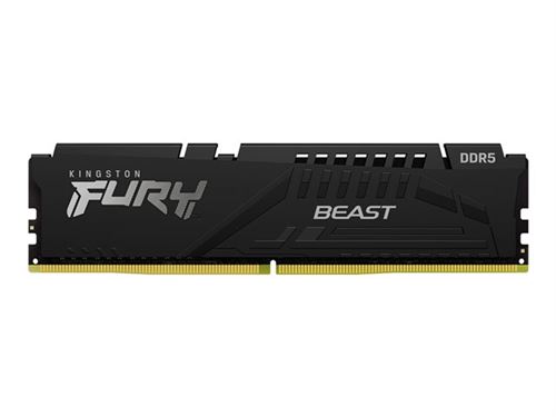 Kingston FURY Beast - DDR5 - module - 32 GB - DIMM 288-PIN - 6400 MHz / PC5-51200 - CL32 - 1.4 V - niet-gebufferd - on-die ECC - zwart