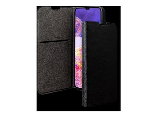 Bigben Connected - Étui à rabat pour téléphone portable - Certifié GRS - 65 % de plastique recyclé - noir - pour Samsung Galaxy A23 A23 5G