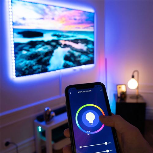 Lampadaire LED RGB filaire salon et gaming, synchronisation sonore