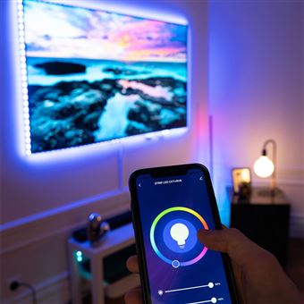 Ruban LED connecté KOZii, avec synchronisation sonore, blancs et couleurs,  3m - Lampe connectée - Achat & prix