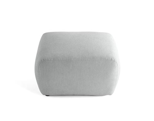 Non Communiqué Sorrente - Pouf - En Tissu Texturé - Gris Clair