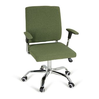 Siège de bureau / chaise pivotante CHARLES I Tissu vert hjh OFFICE - 1