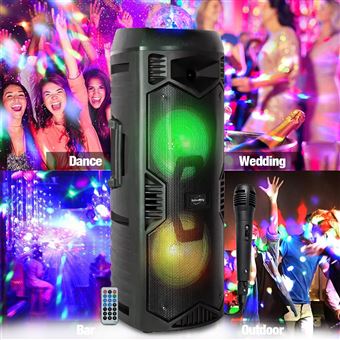 Pack - Enceinte portable Bluetooth 500W Ibiza MERCURE50 LED RGB