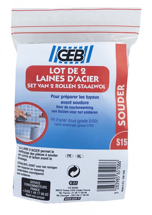 Geb - Laine d'acier - Tampon de polissage et décapage - Image 3