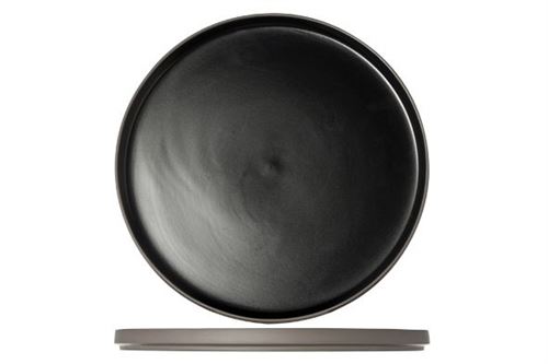 C&T 1350-Black - Assiettes plates - D28xh2cm - Porcelaine - (lot de 6)