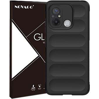Coque AirBag + 2 Films Protection écran Verre trempé NOVAGO pour Xiaomi Redmi 12C- Anti choc - 1