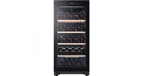 Non Communiqué Noir Cave A Vin Haier Hws116gae - De Vieillissement - Pose Libre - 116 Bouteilles H126. 5 X L59,5 Cm