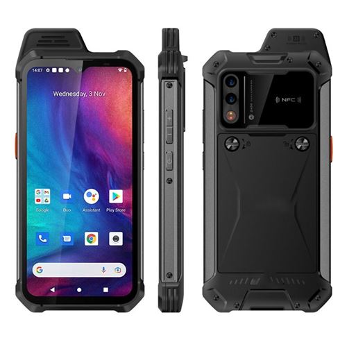 Smartphone 4GB+64GB IP68 Waterproof 5000mAh Battery Android 11 6.3 Inch NFC OTG Noir YONIS