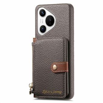 OnePlus 9 Case Etui Portefeuille à Rabat Vertical En Cuir Artificiel Marron