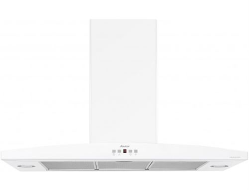 Sauter SHR9902W - Hotte - hotte décorative - largeur : 90 cm - profondeur : 50 cm - extraction et recirculation (avec kit de recirculation supplémentaire) - blanc