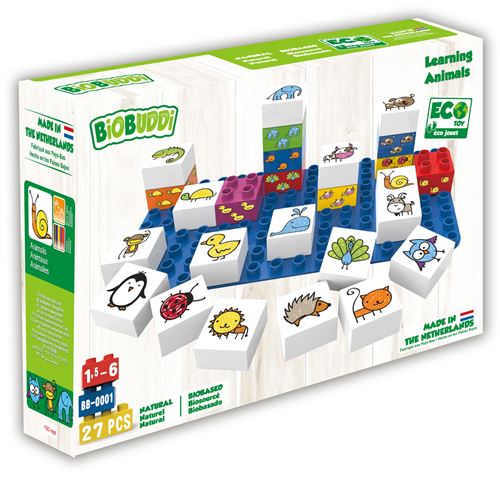 Bloques Biobuddi Animales + Base 27 piezas
