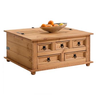 Table Basse De Salon Tequila Coffre Malle De Rangement
