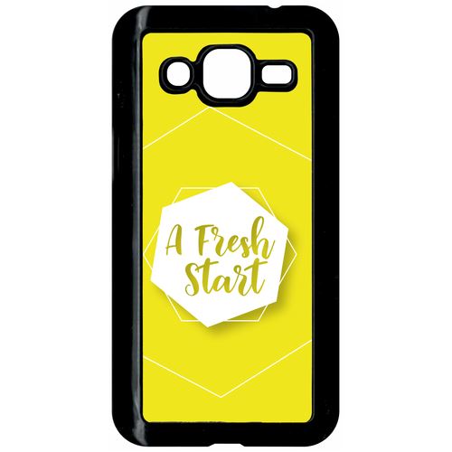 Coque Samsung Galaxy J2 A Fresh Start Fond Jaune