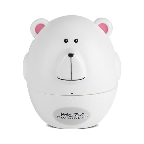 Minuterie de cuisine mécanique 55 minutes # ours Blanc