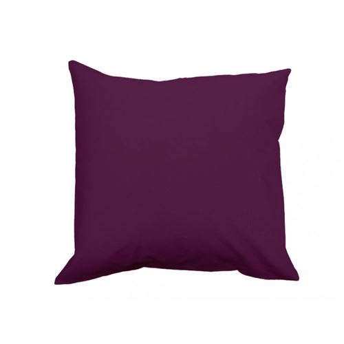 Taie d'oreiller 63x63 cm coton prune EDEN