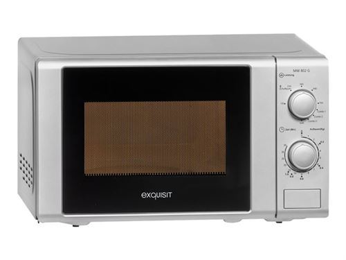 Exquisit MW 802G si - Four micro-ondes grill - 20 litres - 700 Watt - argent