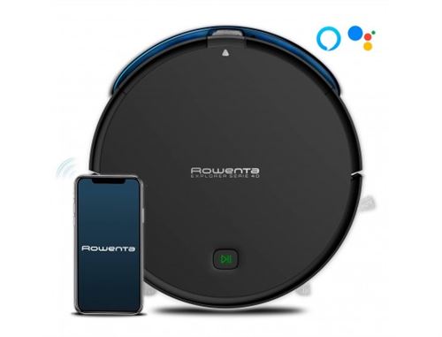 Rowenta Explorer Serie 40 RR7255WH Animal Connect - Aspirateur - robot - sans sac - noir
