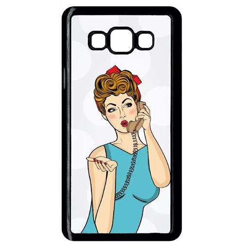 Coque Samsung Galaxy A7 Pin Up Fond Blanc