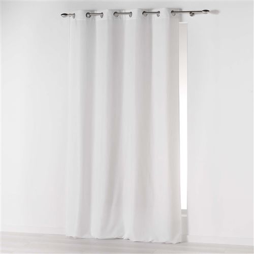 Rideau a oeillets Microfibre Absolu Blanc 140 x 280 cm
