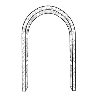 Arche Arcade Arceau A Rosiers Plante Grimpante Jardin Noir 226 Cm