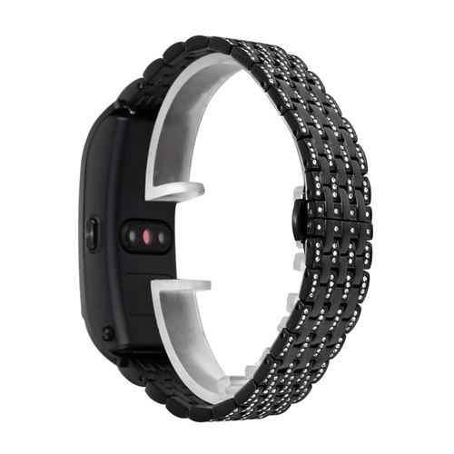 Bracelet en métal décor de diamant noir pour votre Huawei TalkBand B5