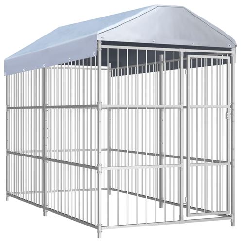 Comparer les prix de vidaXL Chenil d'extérieur avec toit pour chiens 300 x 150 x 200 cm