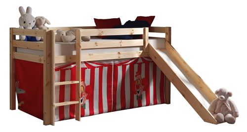 Paris Prix - Tente Textile Pour Lit pino Cirque Rouge