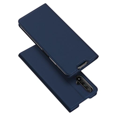 Etui en PU avec fente pour carte bleu foncé pour votre Huawei Honor 20