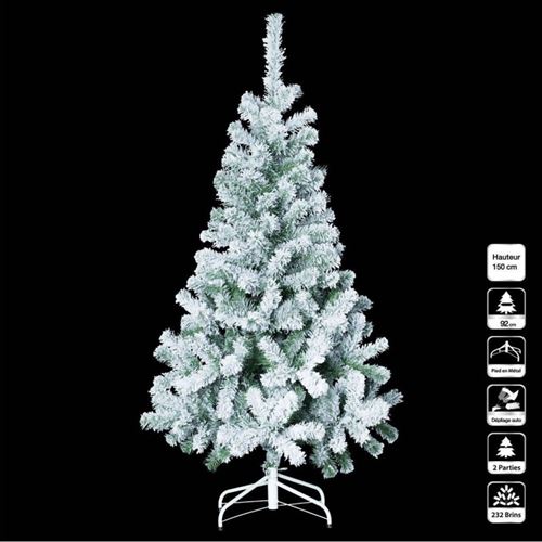 Sapin de Noel artificiel enneigé 150 cm