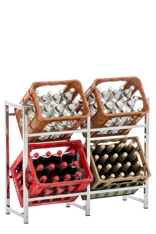 Range bouteilles Lennert - Taille L - Couleur Chrome
