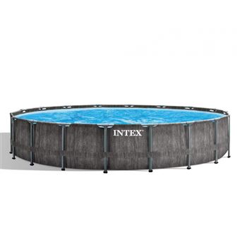 Piscine tubulaire Intex - Ronde - Baltik - 5,49 x 1,22 m - Accessoires inclus - Gris