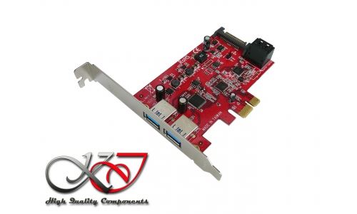 Carte PCIe 2 ports USB 3.0 / 2 ports SATA 3.0 Gamme Professionnelle