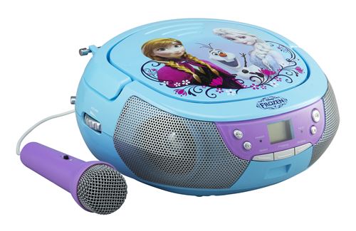 REINE DES NEIGES 2 CD Boombox Lecteur CD avec un microphone